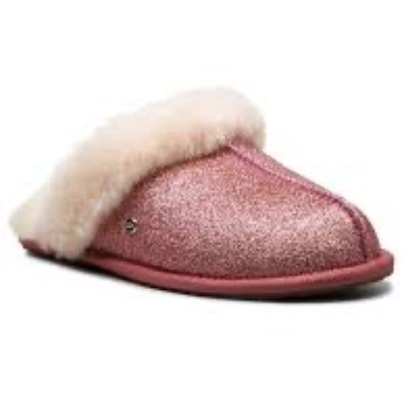 NEW UGG Scuffette Pink Glitter Sparkle Slippers 12 - Picture 1 of 8